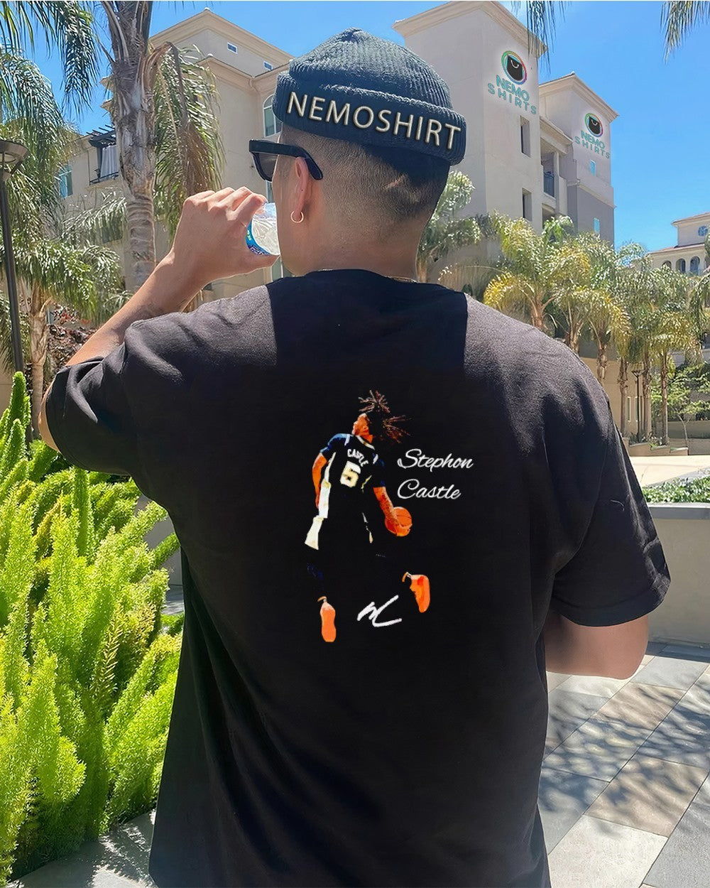 Stephon Castle San Antonio Spurs signature pose - Adult & Kids T-Shirts, Sweatshirts & Hoodies apparel design preview 4