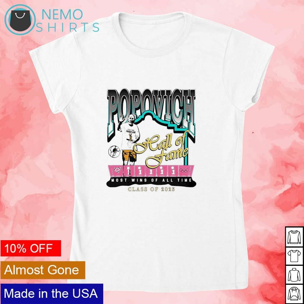 Popovich hall of fame most wins all time class 2023 - Adult & Kids T-Shirts, Sweatshirts & Hoodies apparel design preview 4