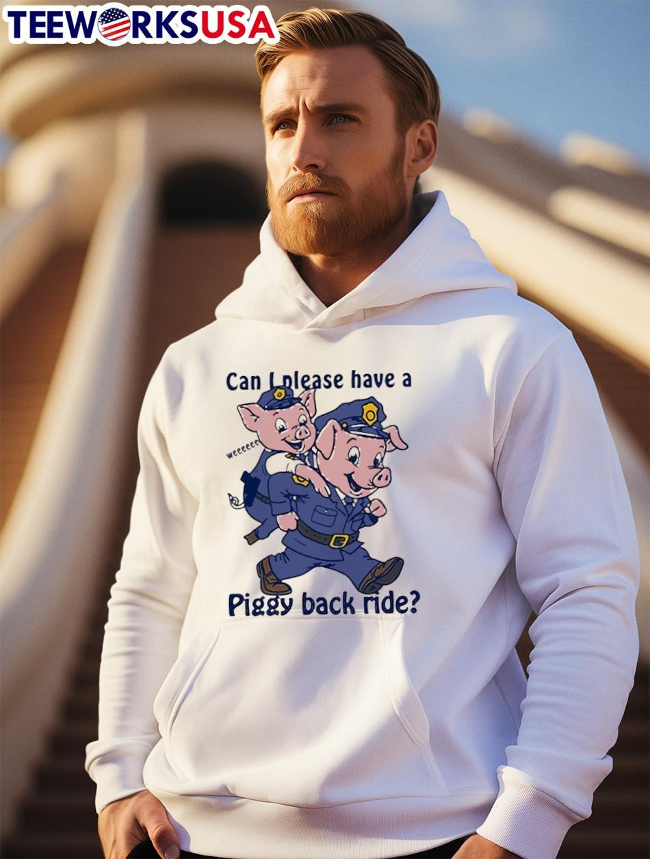 Can I please have a piggy back ride weeeeee cartoon - Adult & Kids T-Shirts, Sweatshirts & Hoodies apparel design preview 2