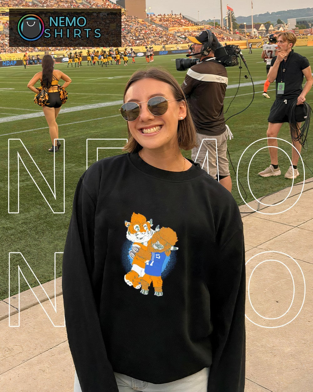 Buffalo bills hug Cincinnati Bengals mascot - Adult & Kids T-Shirts, Sweatshirts & Hoodies apparel design preview 6