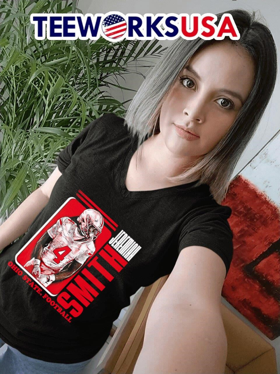Jeremiah Smith Ohio State football cartoon - Adult & Kids T-Shirts, Sweatshirts & Hoodies apparel design preview 7