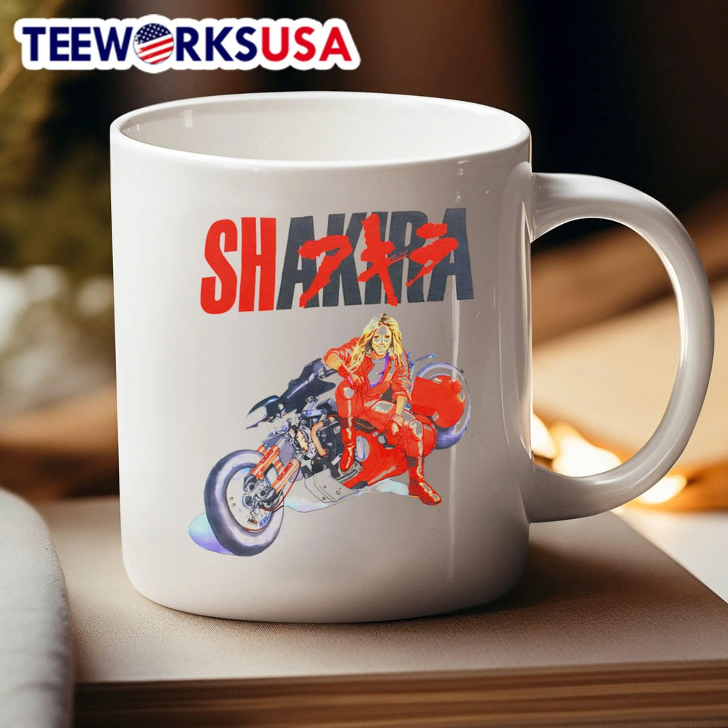 Shakira Akira On Motorcycle - Adult & Kids T-Shirts, Sweatshirts & Hoodies apparel design preview 4