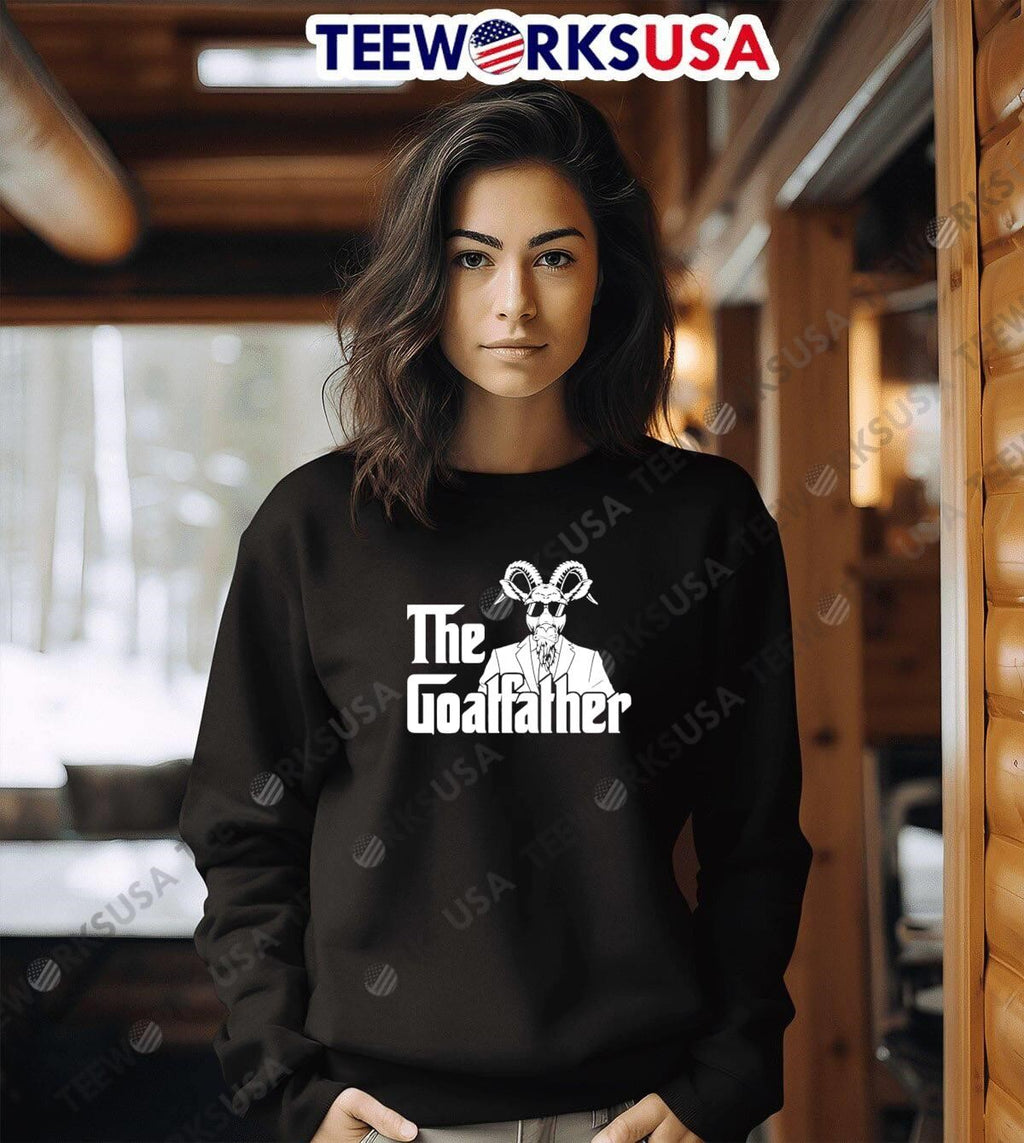 The Goatfather Goat - Adult & Kids T-Shirts, Sweatshirts & Hoodies apparel design preview 6
