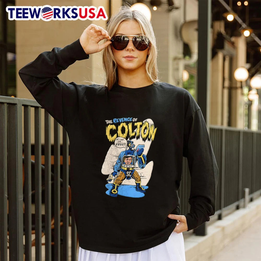 The Revenge Of Colton At Last I Am Free Robot Camera - Adult & Kids T-Shirts, Sweatshirts & Hoodies apparel design preview 4