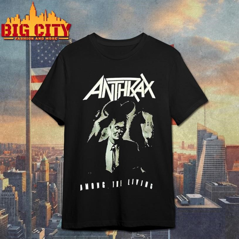 Anthrax 'Among The Living' - Adult & Kids T-Shirts, Sweatshirts & Hoodies apparel design preview 1