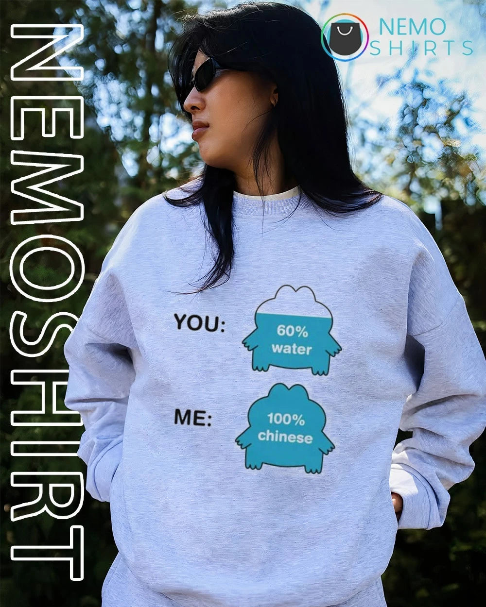 You 60% Water Me 100% Chinese Meme funny - Adult & Kids T-Shirts, Sweatshirts & Hoodies apparel design preview 2