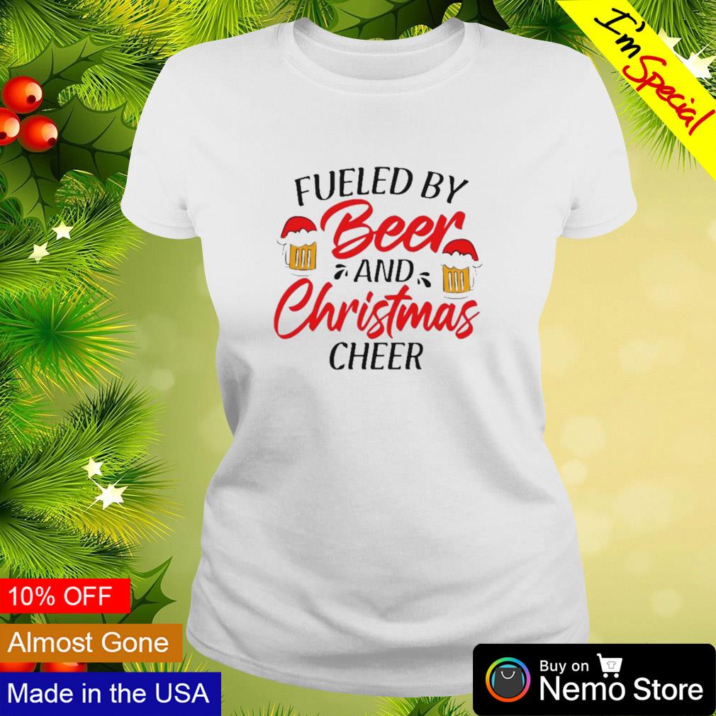 Fueled by beer and Christmas cheer - Adult & Kids T-Shirts, Sweatshirts & Hoodies apparel design preview 3