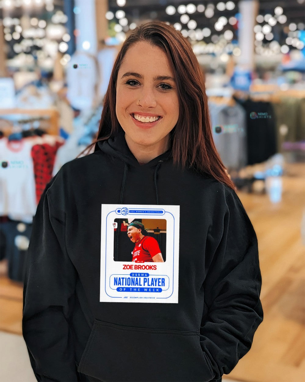 Zoe Brooks NC State Wolfpack ACC women's basketball - Adult & Kids T-Shirts, Sweatshirts & Hoodies apparel design preview 3
