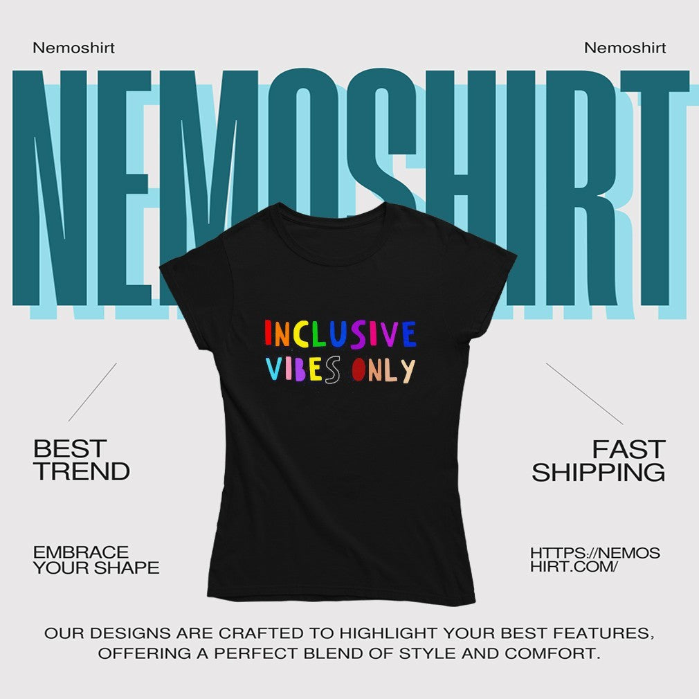 Inclusive vibes only pride - Adult & Kids T-Shirts, Sweatshirts & Hoodies apparel design preview 4