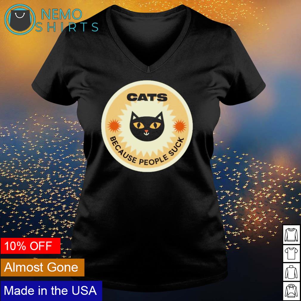 Cats because people suck - Adult & Kids T-Shirts, Sweatshirts & Hoodies apparel design preview 5