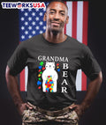 Grandma bear Autism Awareness - Adult & Kids T-Shirts, Sweatshirts & Hoodies apparel design preview 1