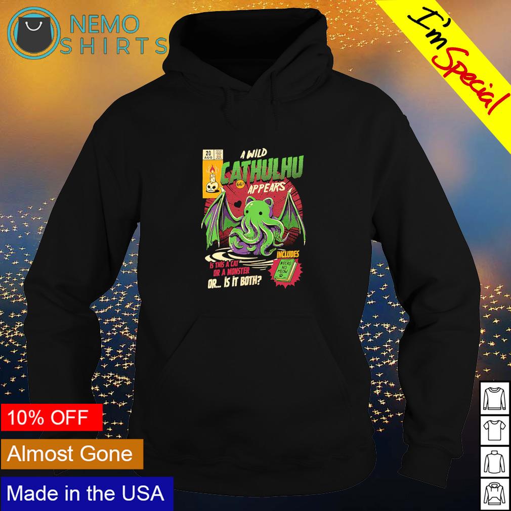 A wild cathulhu is this cat or monster it both - Adult & Kids T-Shirts, Sweatshirts & Hoodies apparel design preview 2