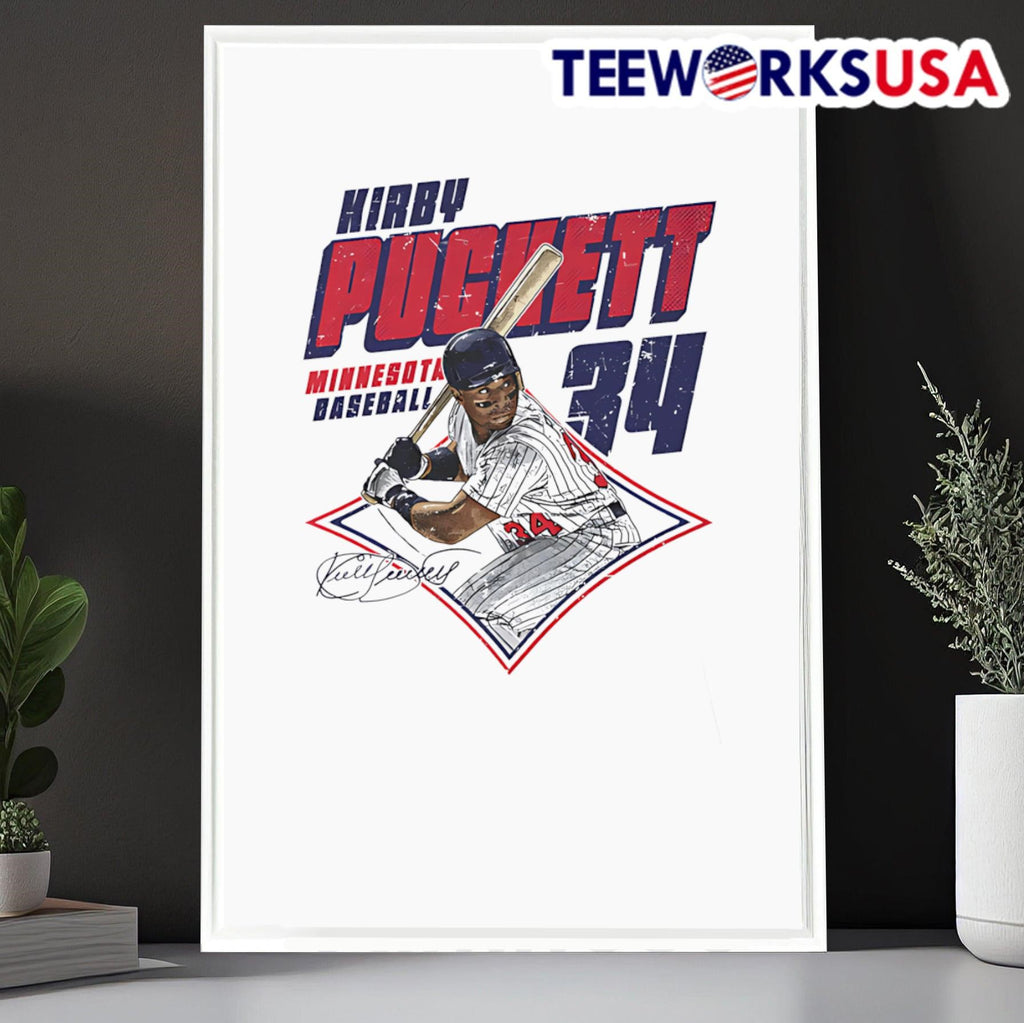 Kirby Puckett Minnesota baseball diamond - Adult & Kids T-Shirts, Sweatshirts & Hoodies apparel design preview 6