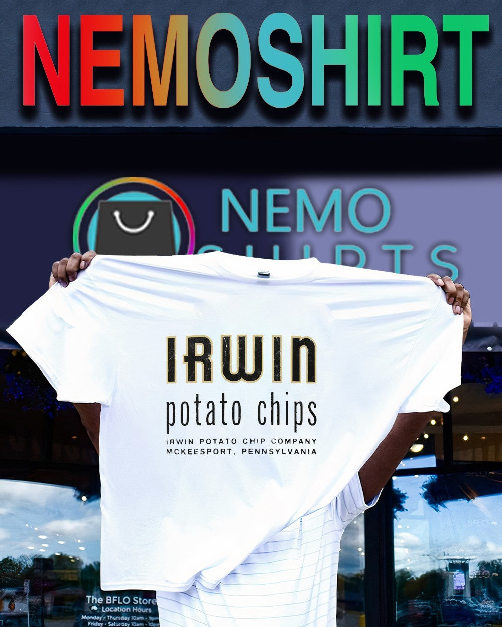 Irwin potato chips McKeesports PA - Adult & Kids T-Shirts, Sweatshirts & Hoodies apparel design preview 1