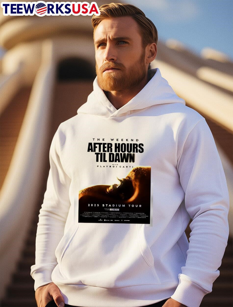 The Weeknd Stadium Tour 2025 Poster After Hours Til - Adult & Kids T-Shirts, Sweatshirts & Hoodies apparel design preview 2
