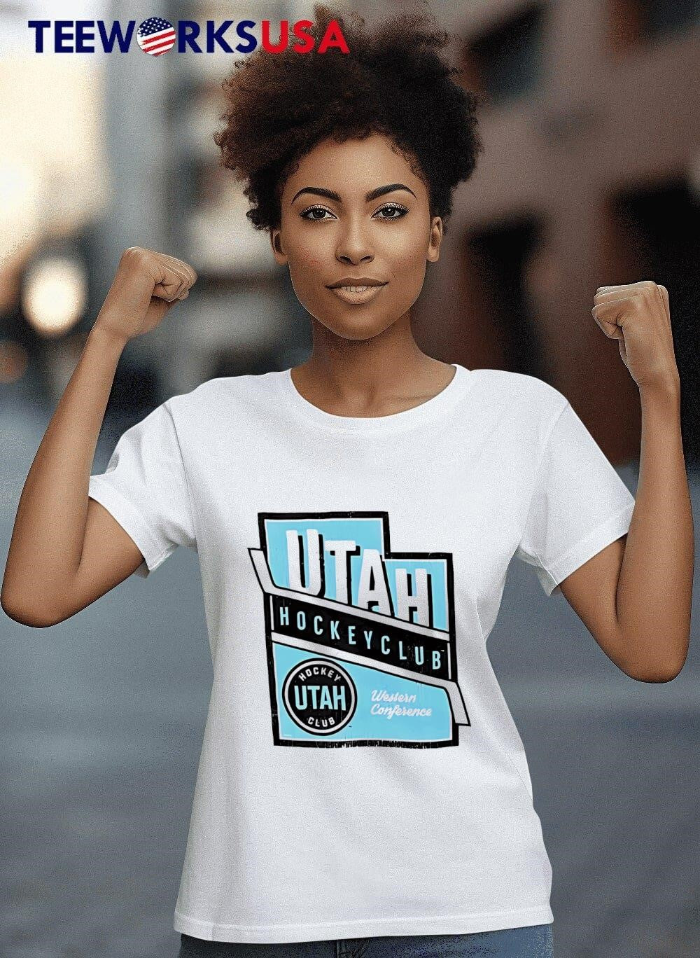 Utah Hockey Club Heather Westeres Conference retro - Adult & Kids T-Shirts, Sweatshirts & Hoodies apparel design preview 4