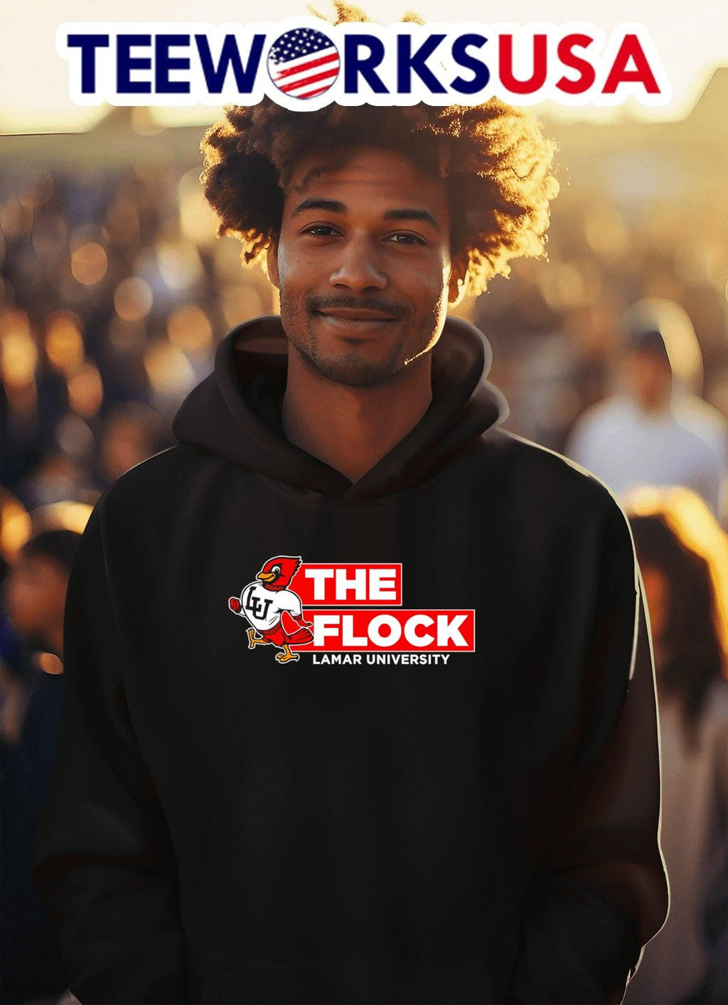 The Flock Lamar University - Adult & Kids T-Shirts, Sweatshirts & Hoodies apparel design preview 2