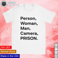 Person woman man camera prison text - Adult & Kids T-Shirts, Sweatshirts & Hoodies apparel design preview 1