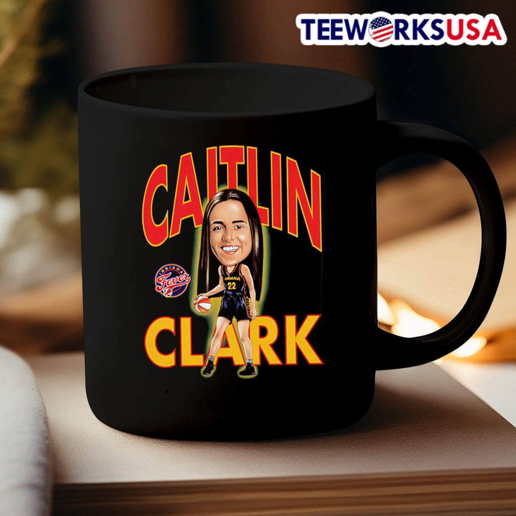 Playa Society Caitlin Clark caricature - Adult & Kids T-Shirts, Sweatshirts & Hoodies apparel design preview 3