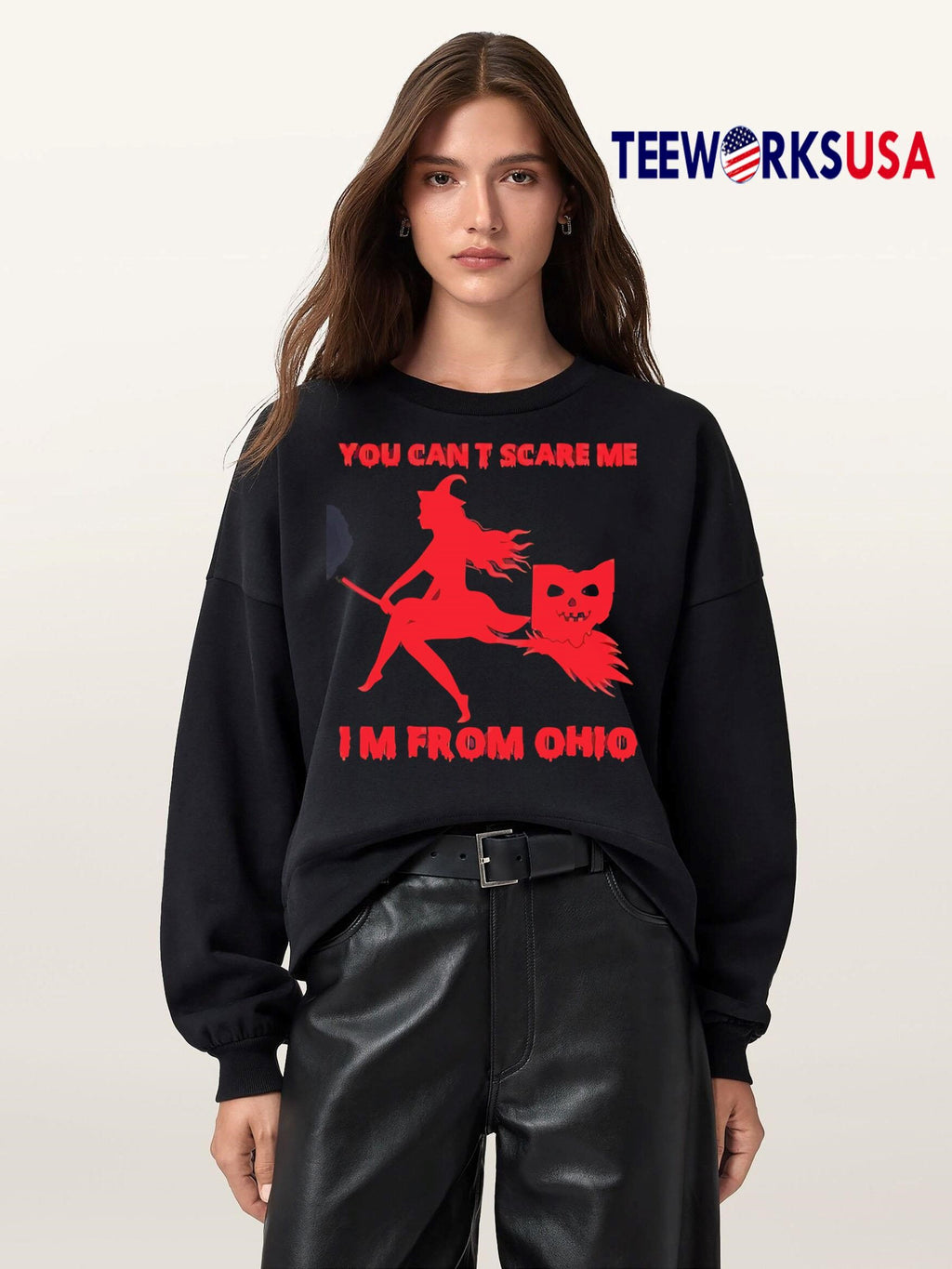 You Can't Scare Me I'm From Ohio halloween - Adult & Kids T-Shirts, Sweatshirts & Hoodies apparel design preview 5