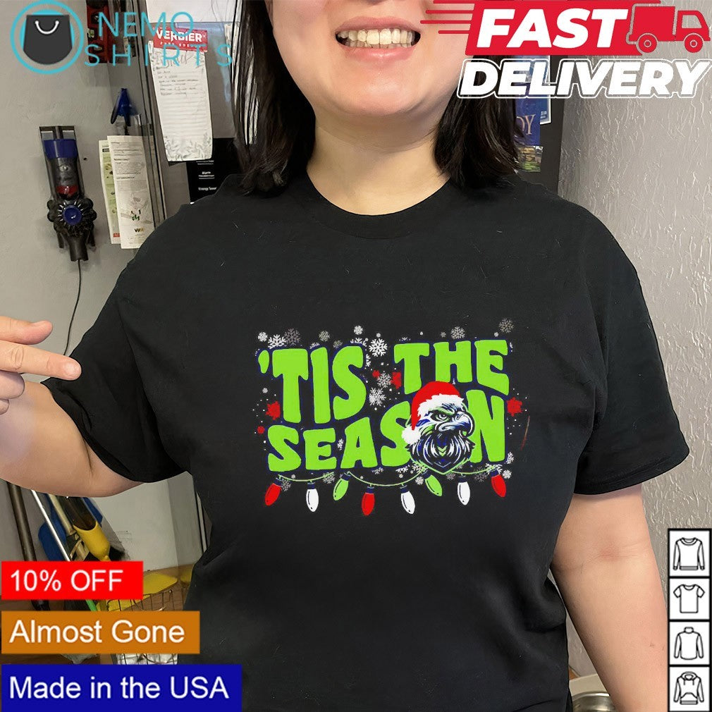 'Tis the season Christmas Seattle Seahawks football - Adult & Kids T-Shirts, Sweatshirts & Hoodies apparel design preview 3