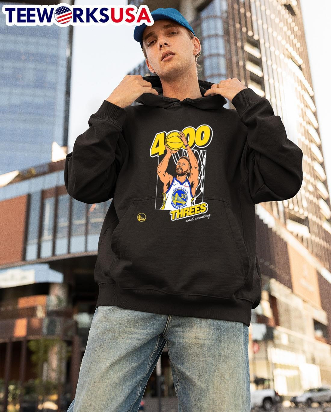 Stephen Curry 4300 THREES and counting - Adult & Kids T-Shirts, Sweatshirts & Hoodies apparel design preview 3