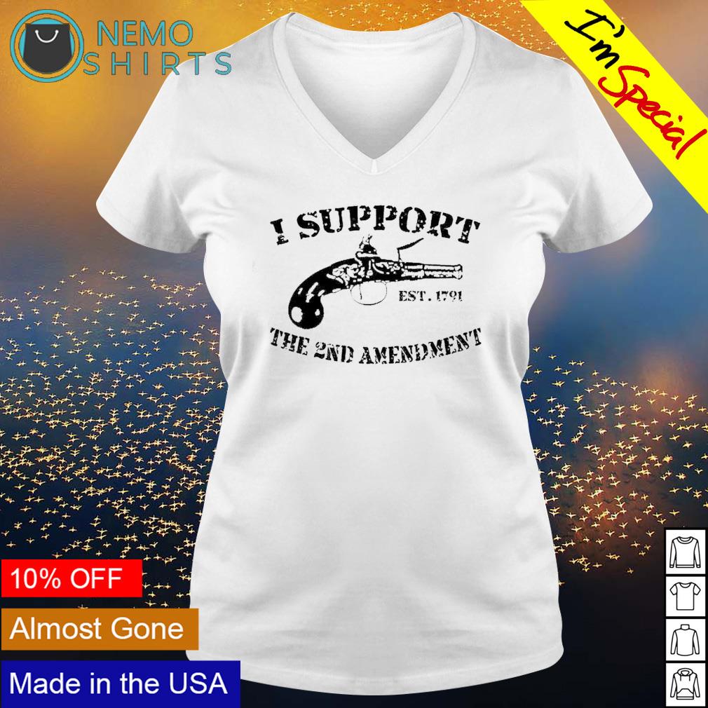 I support the 2nd amendment est 1791 - Adult & Kids T-Shirts, Sweatshirts & Hoodies apparel design preview 5