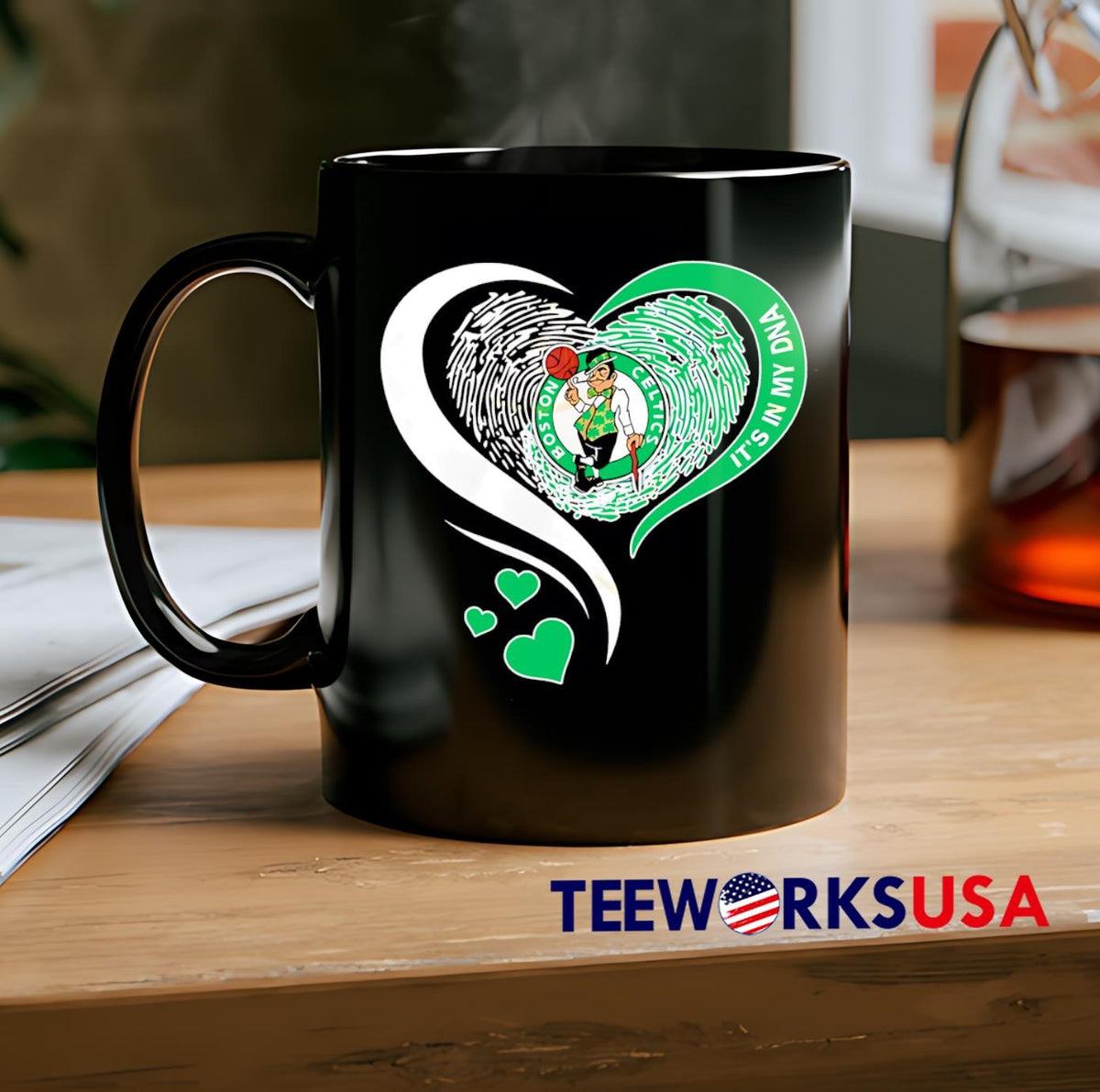 Boston Celtics It's In My DNA Heart - Adult & Kids T-Shirts, Sweatshirts & Hoodies apparel design preview 2