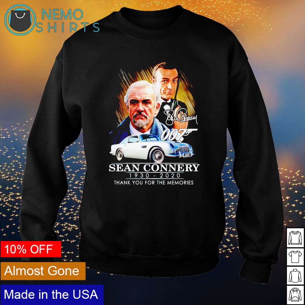 007 Sean Connery 1930 2020 thank you for the memories - Adult & Kids T-Shirts, Sweatshirts & Hoodies apparel design preview 4