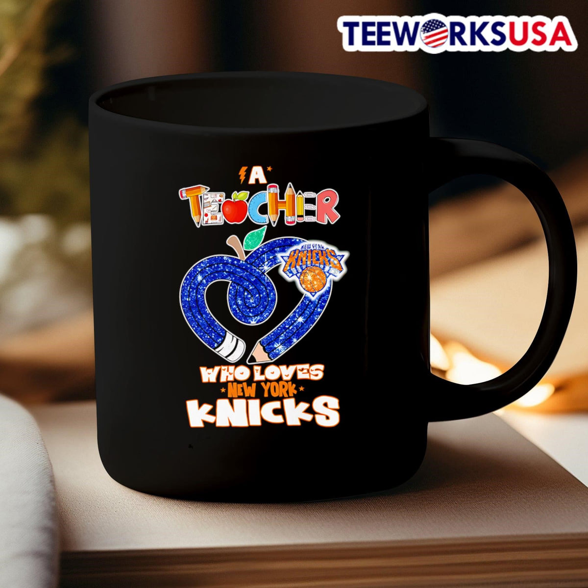 A teacher who loves New York Knicks - Adult & Kids T-Shirts, Sweatshirts & Hoodies apparel design preview 3