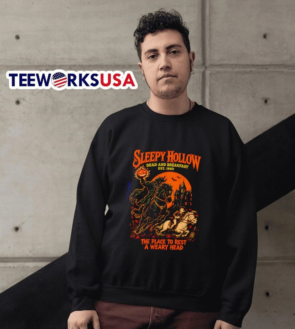 Sleepy Hollow Dead And Breakfast Vintage Headless - Adult & Kids T-Shirts, Sweatshirts & Hoodies apparel design preview 6