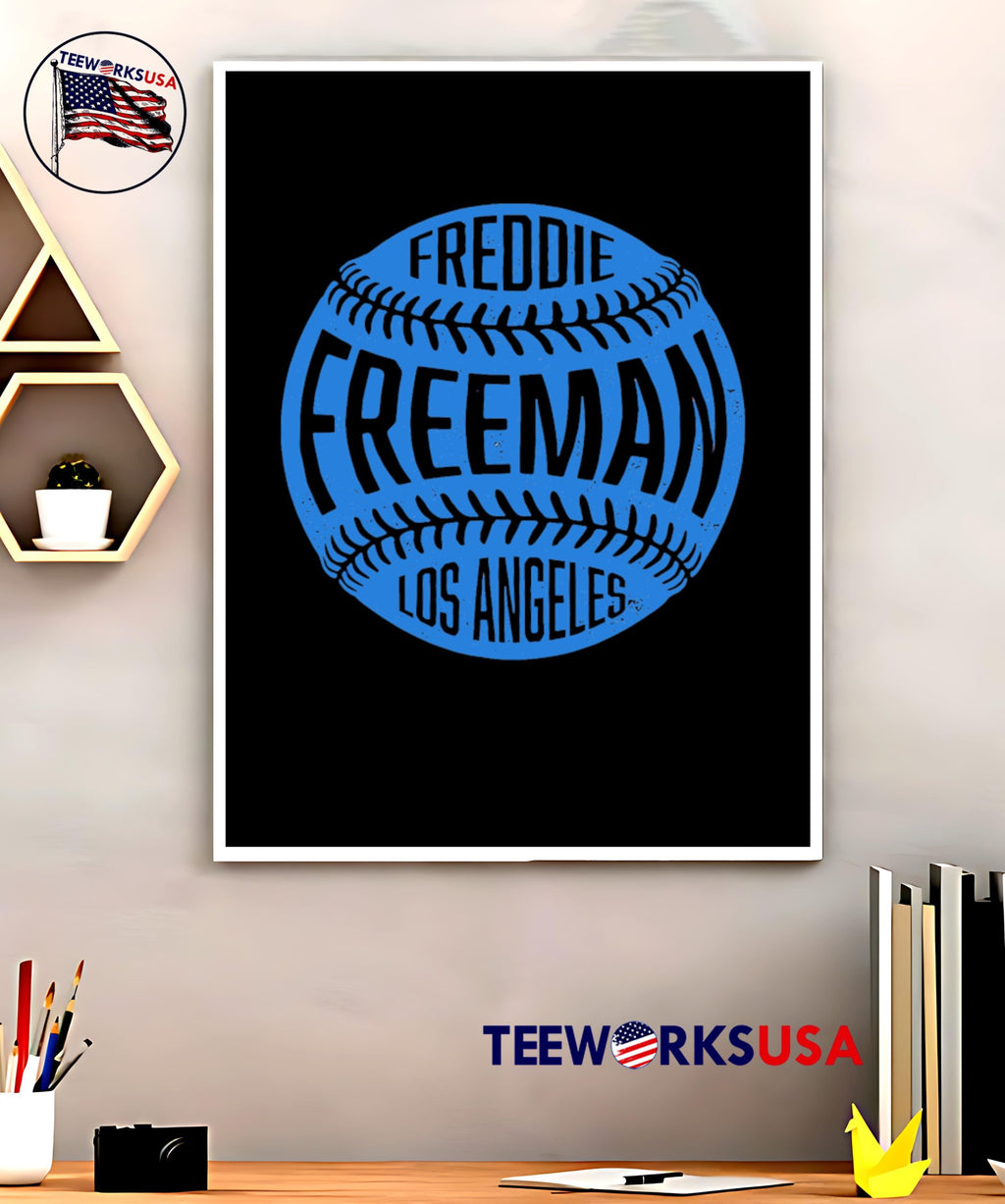 Freddie Freeman Los Angeles D Vintage Baseball - Adult & Kids T-Shirts, Sweatshirts & Hoodies apparel design preview 5
