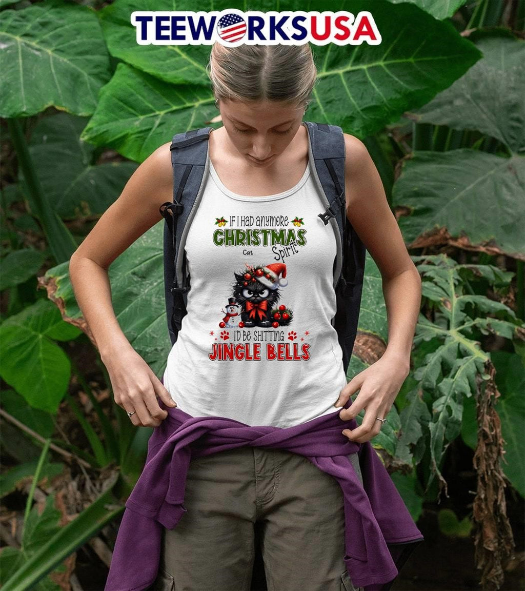 Cat if I had anymore christmas spirit I_d be shitting - Adult & Kids T-Shirts, Sweatshirts & Hoodies apparel design preview 5