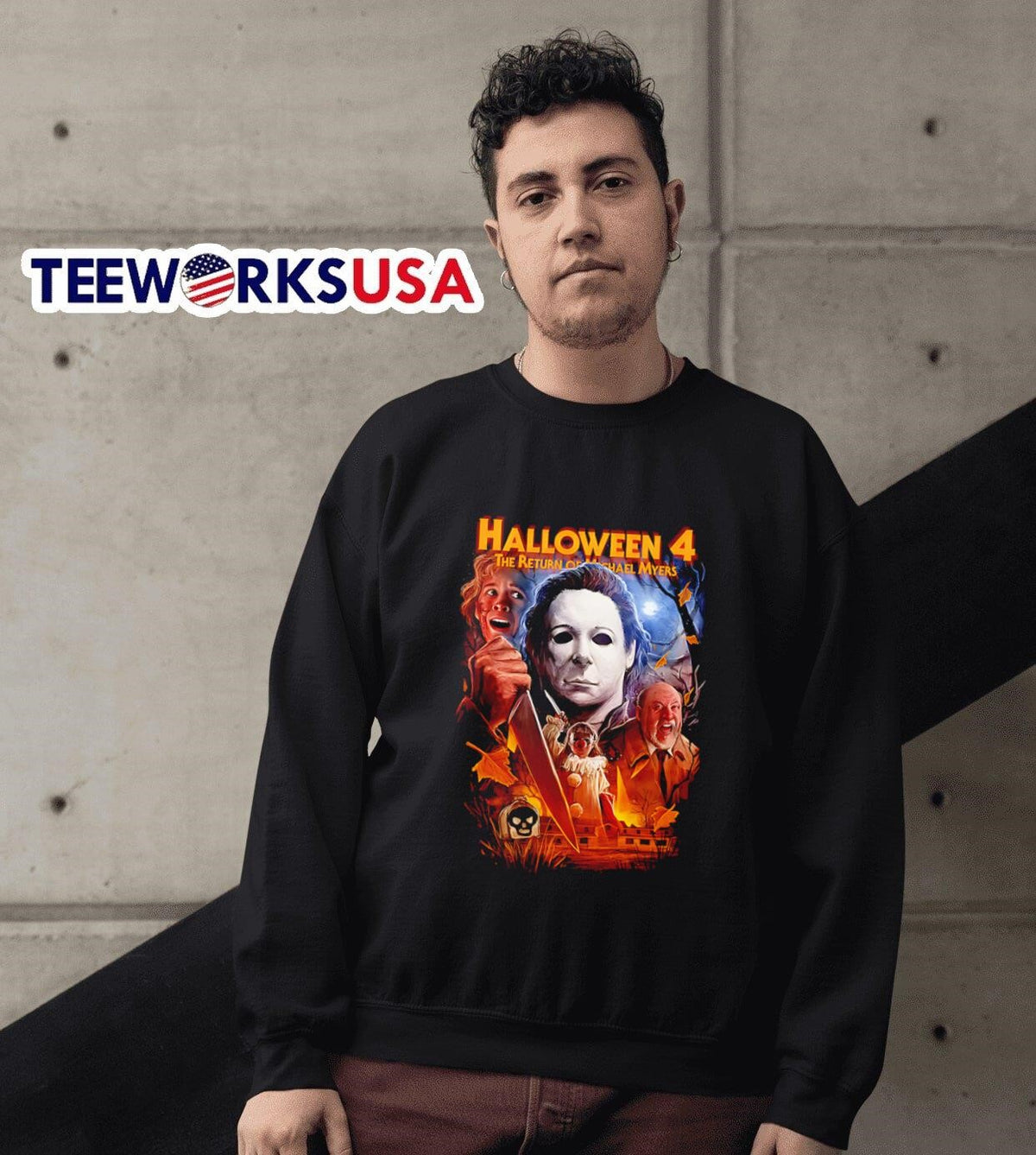 Halloween 4 the return of Michael Myers ten years - Adult & Kids T-Shirts, Sweatshirts & Hoodies apparel design preview 3