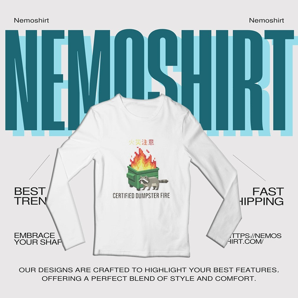 Certified dumpster fire raccoon trash - Adult & Kids T-Shirts, Sweatshirts & Hoodies apparel design preview 3