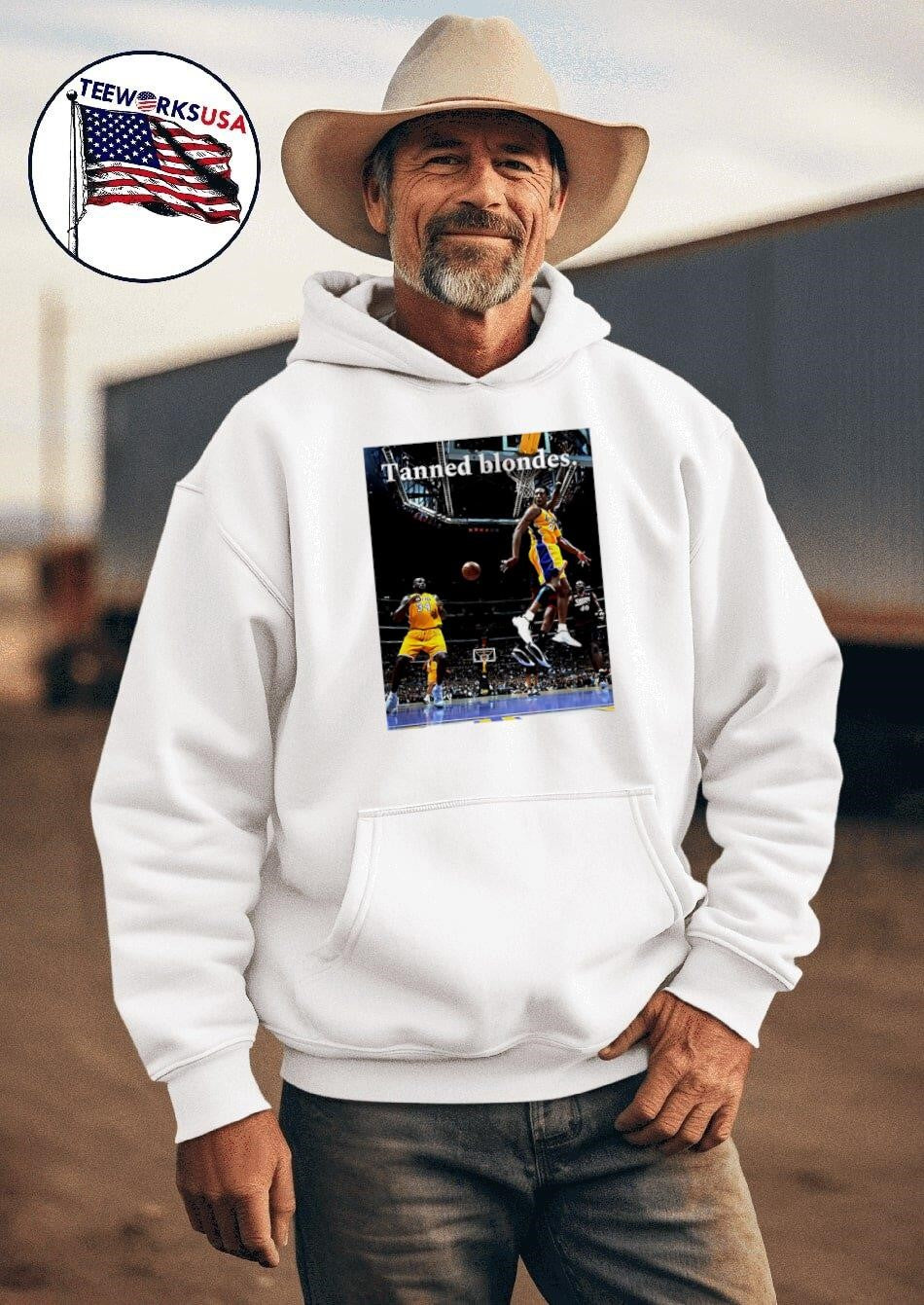 Tanned blondes Kobe Bryant and Shaquille O'Neal - Adult & Kids T-Shirts, Sweatshirts & Hoodies apparel design preview 2