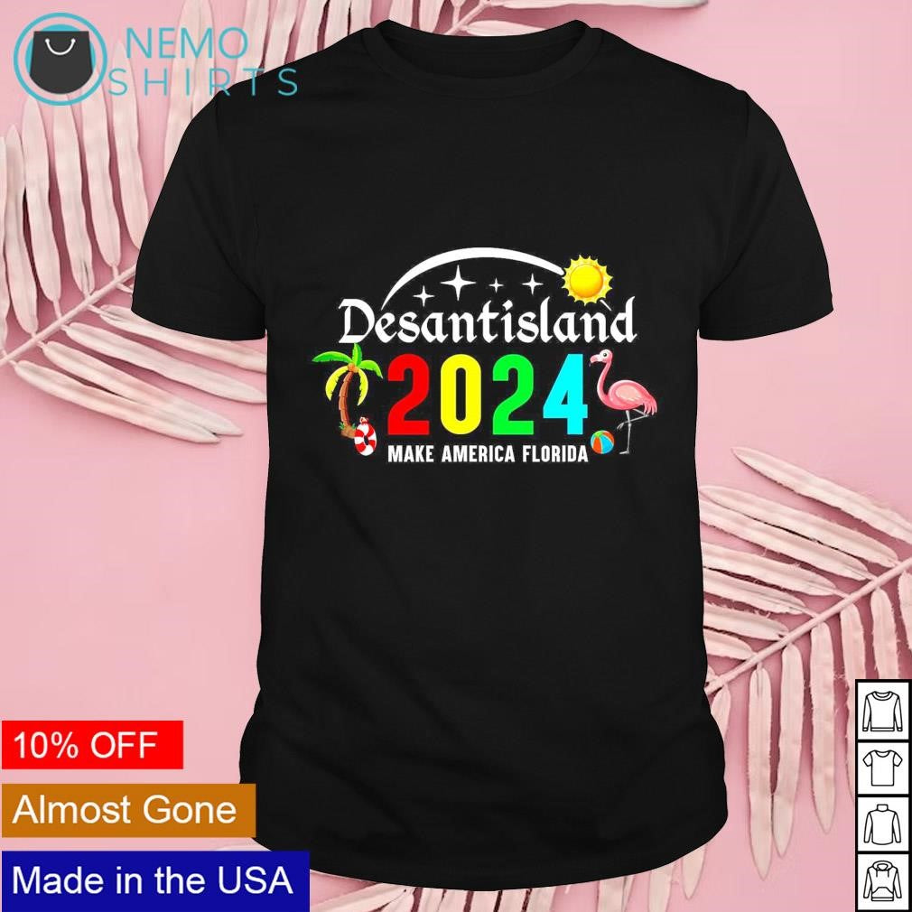 Desantisland 2024 make America Florida flamingo - Adult & Kids T-Shirts, Sweatshirts & Hoodies apparel design preview 1