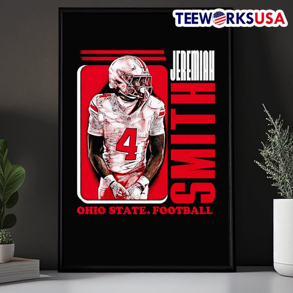Jeremiah Smith Ohio State football cartoon - Adult & Kids T-Shirts, Sweatshirts & Hoodies apparel design preview 5