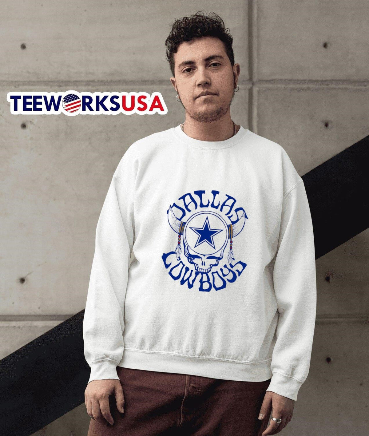 Dallas Cowboys Skull - Adult & Kids T-Shirts, Sweatshirts & Hoodies apparel design preview 5