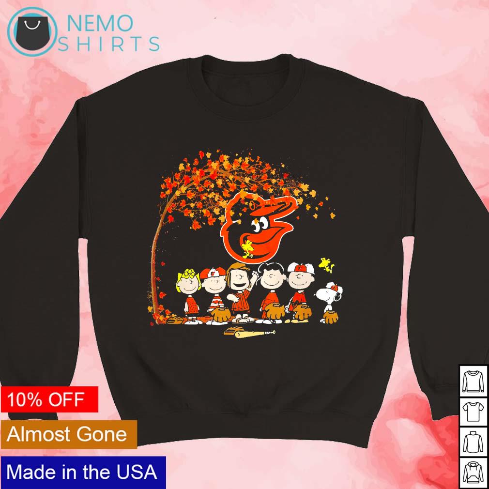 The peanuts just a girl who loves fall and Orioles - Adult & Kids T-Shirts, Sweatshirts & Hoodies apparel design preview 3
