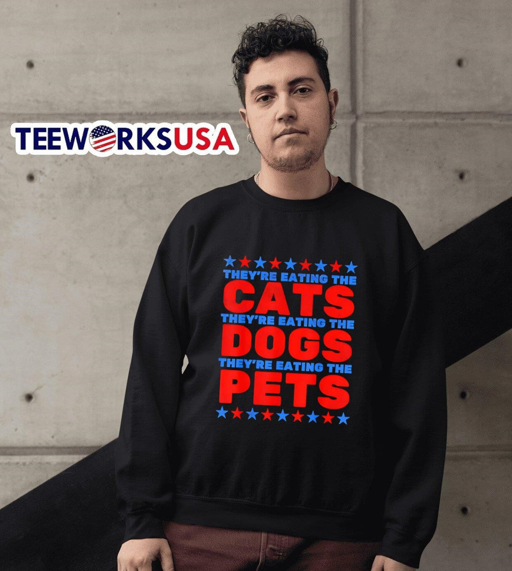 They're eating the dogs cats election 2024 - Adult & Kids T-Shirts, Sweatshirts & Hoodies apparel design preview 3
