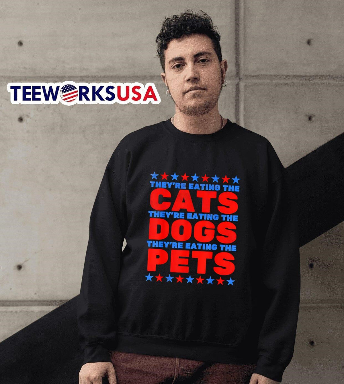 They're eating the dogs cats election 2024 - Adult & Kids T-Shirts, Sweatshirts & Hoodies apparel design preview 3