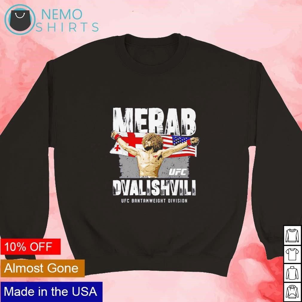 Merab Dvalishvili flag UFC Bantamweight division - Adult & Kids T-Shirts, Sweatshirts & Hoodies apparel design preview 3