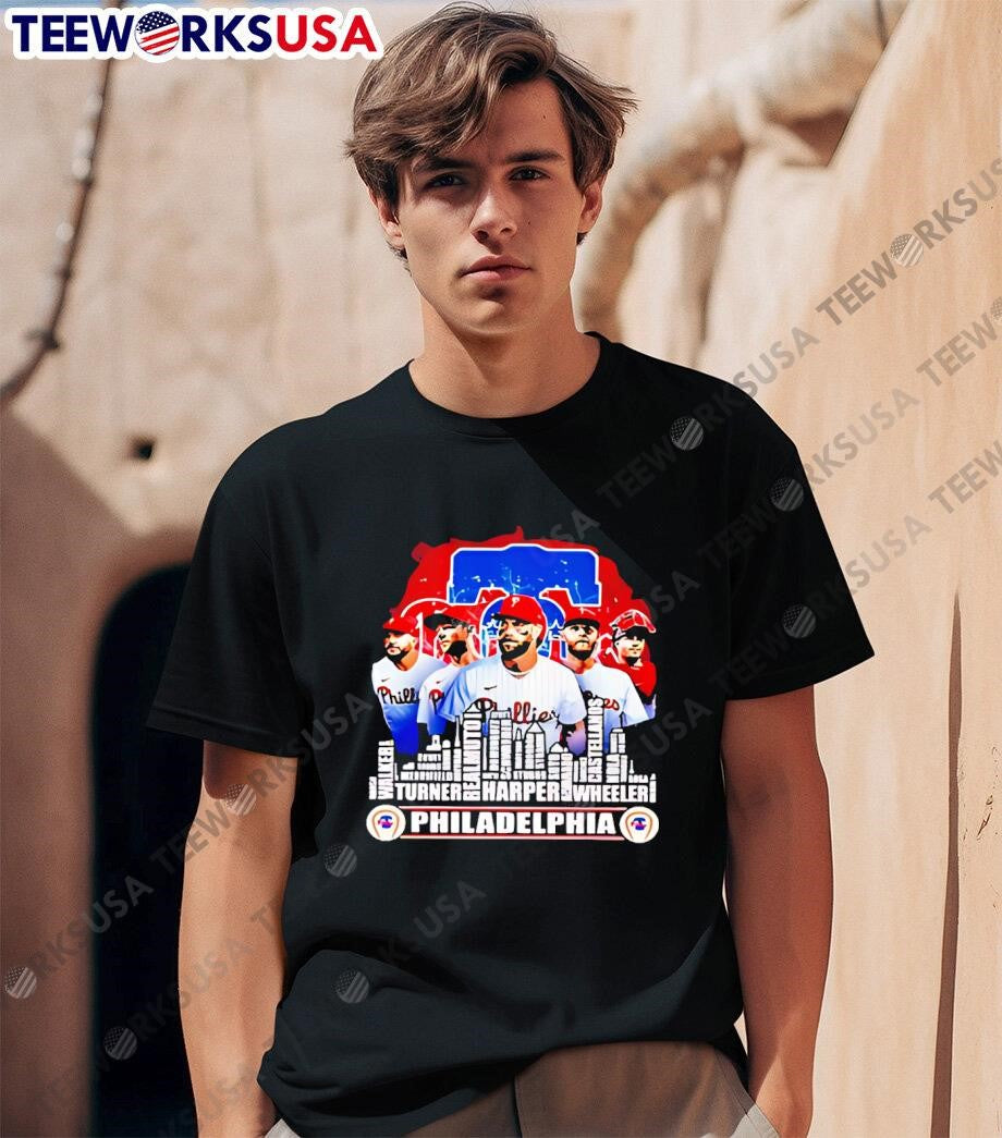 Original Philadelphia Phillies Skyline 2024 The - Adult & Kids T-Shirts, Sweatshirts & Hoodies apparel design preview 1