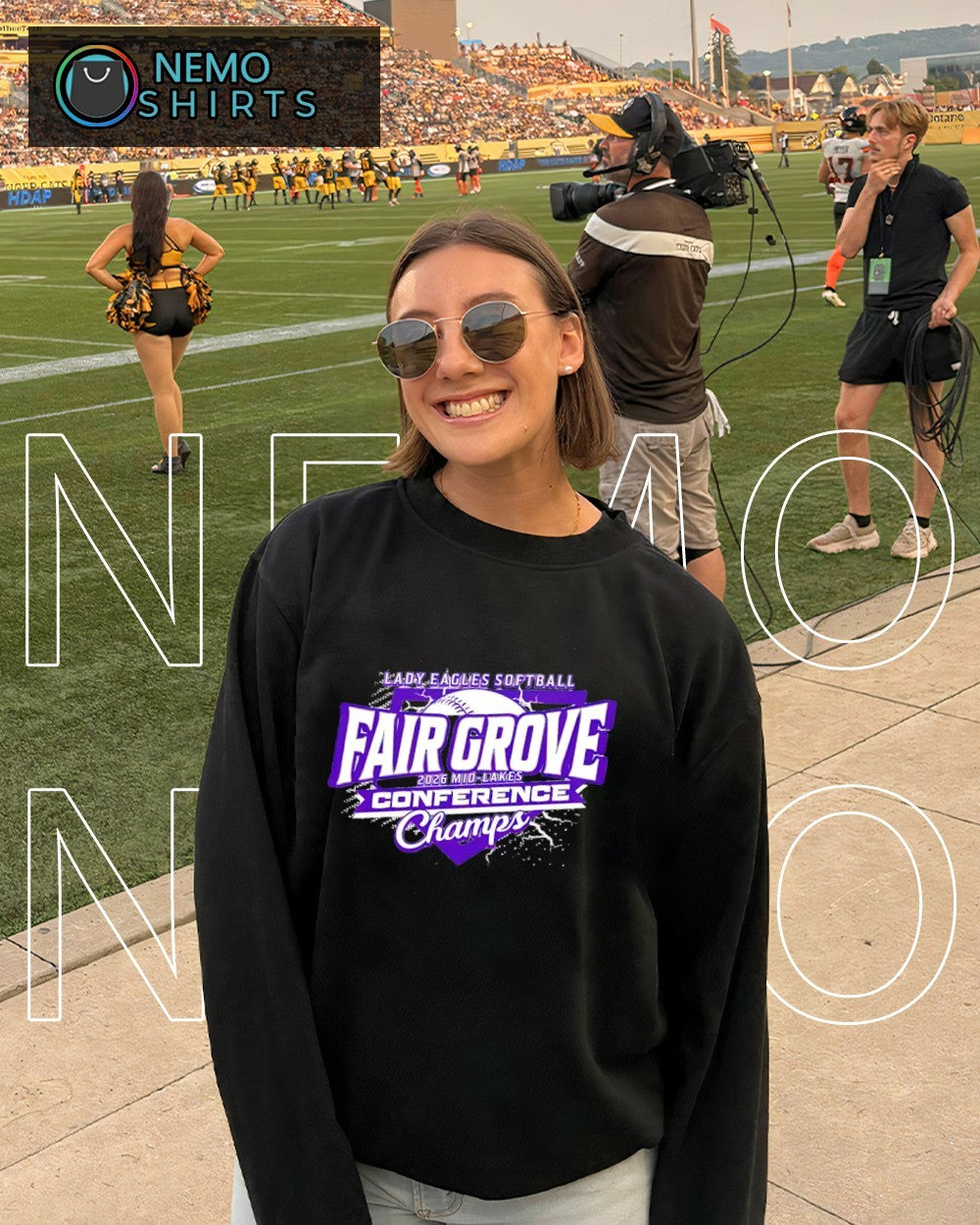 Lady Eagles Softball Fair Grove 2026 Mid-Lakes - Adult & Kids T-Shirts, Sweatshirts & Hoodies apparel design preview 4