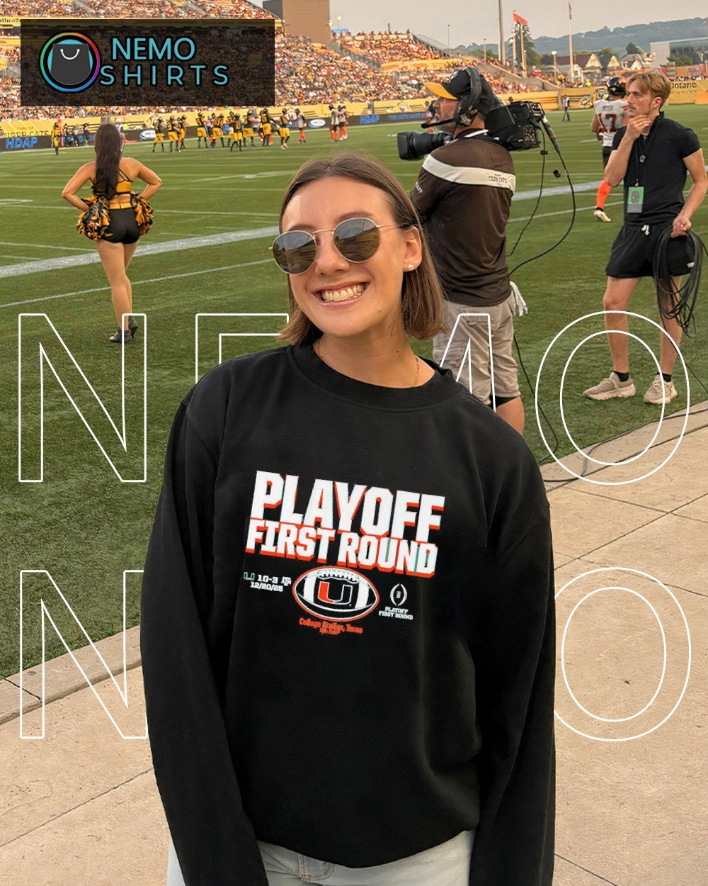 Miami Hurricanes 2025 CFP playoff first round winner - Adult & Kids T-Shirts, Sweatshirts & Hoodies apparel design preview 4