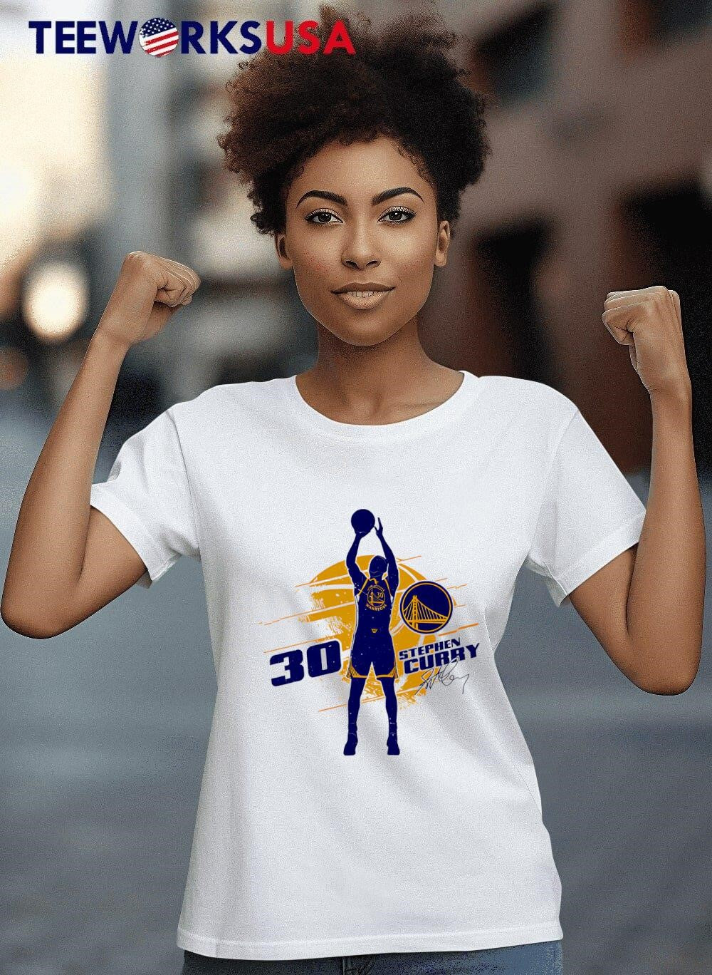 Steph Curry Golden State Warriors Silhouette 30 - Adult & Kids T-Shirts, Sweatshirts & Hoodies apparel design preview 8