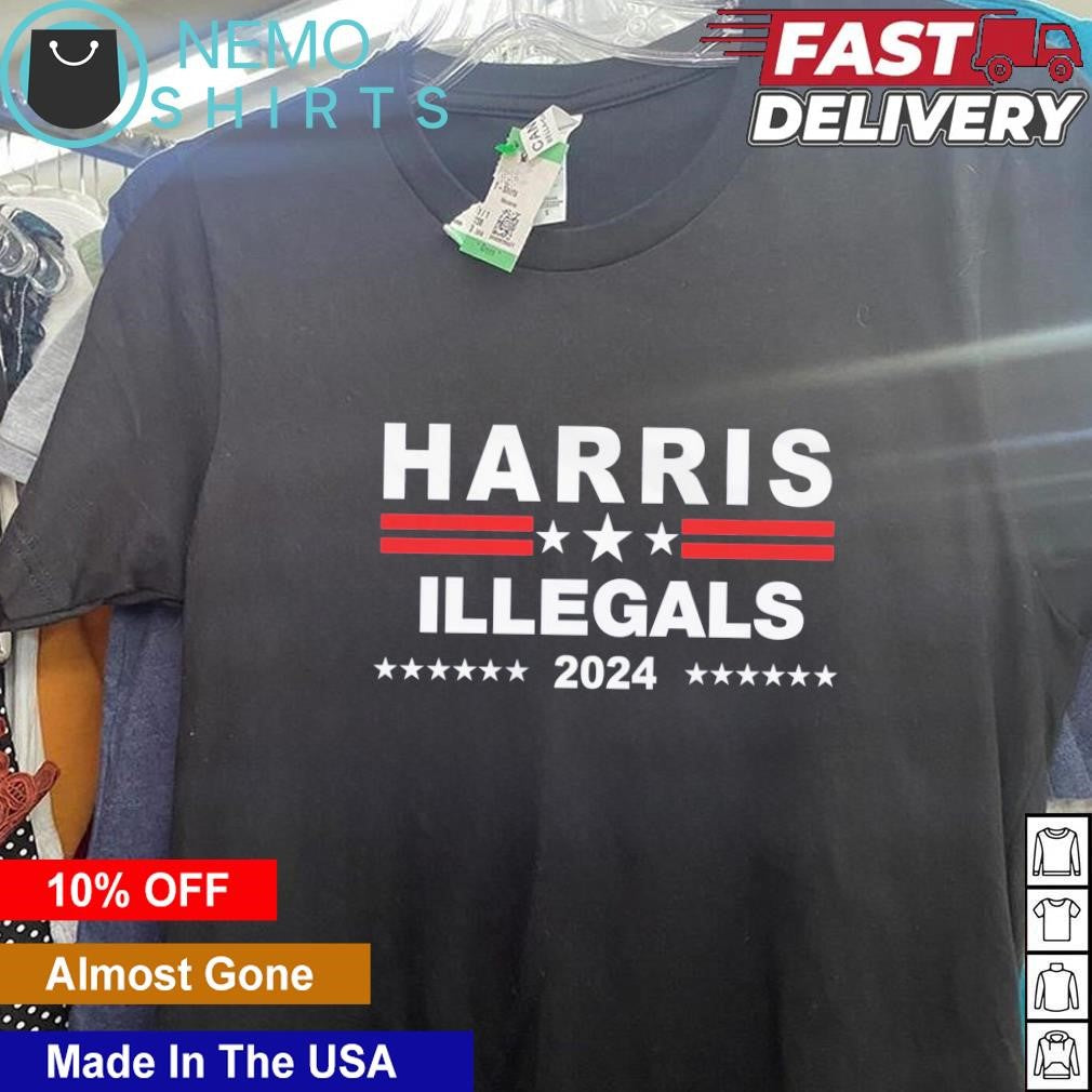 Harris illegals 2024 - Adult & Kids T-Shirts, Sweatshirts & Hoodies apparel design preview 5