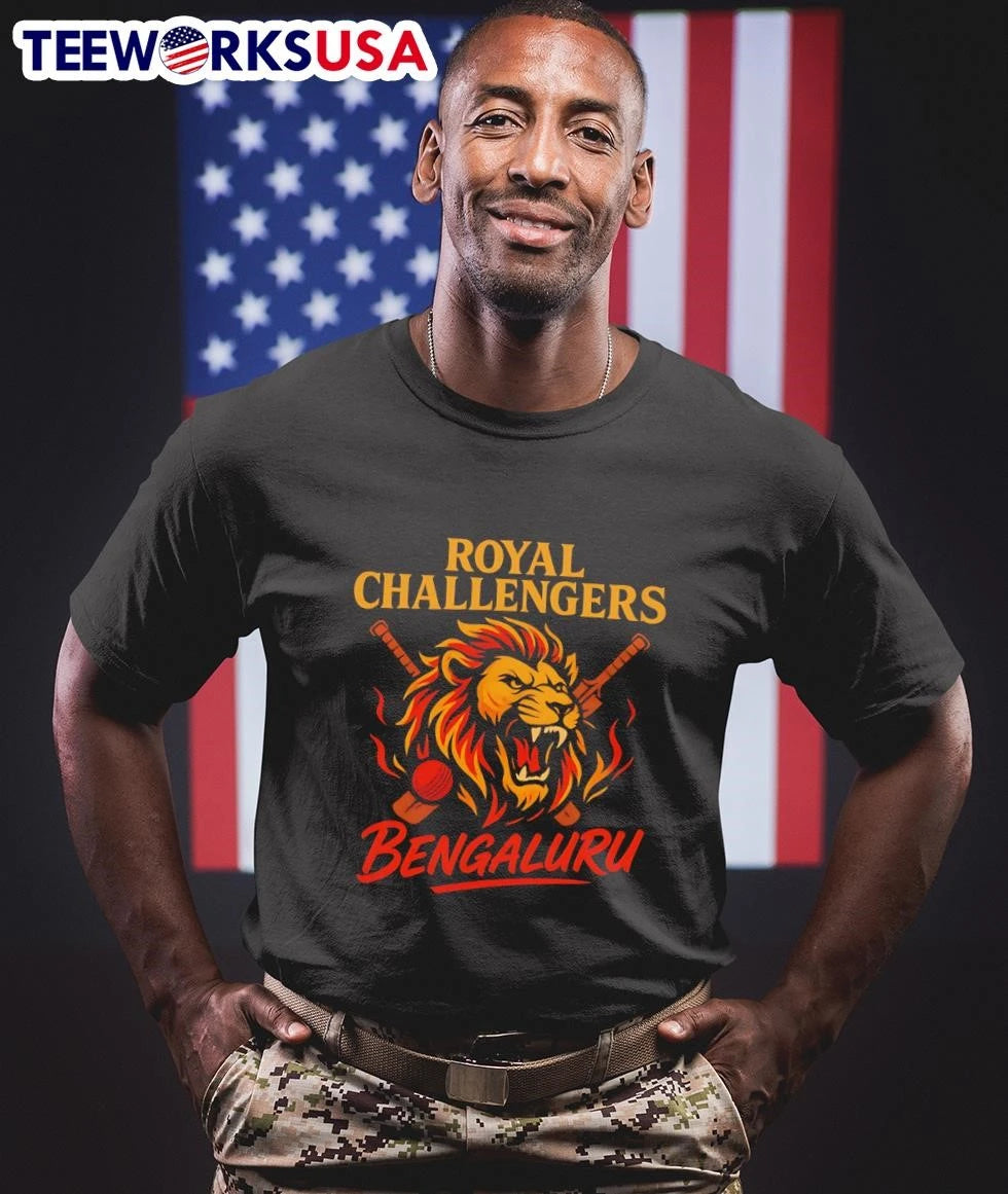 Royal Challengers Bengaluru Cricket Lion Graphic - Adult & Kids T-Shirts, Sweatshirts & Hoodies apparel design preview 1