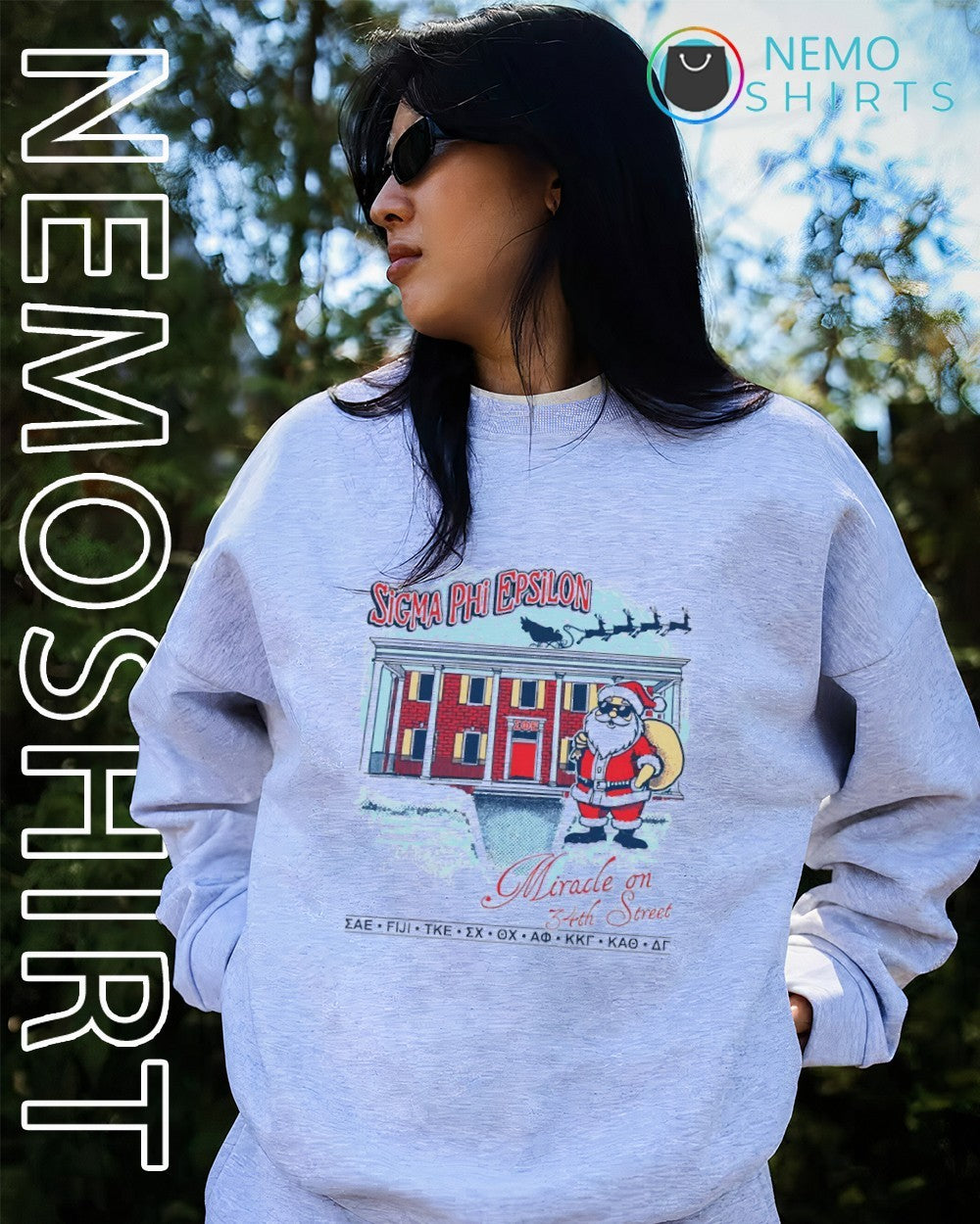Sigma Phi Epsilon miracle on 34th street Christmas - Adult & Kids T-Shirts, Sweatshirts & Hoodies apparel design preview 4